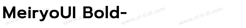 MeiryoUI Bold字体转换